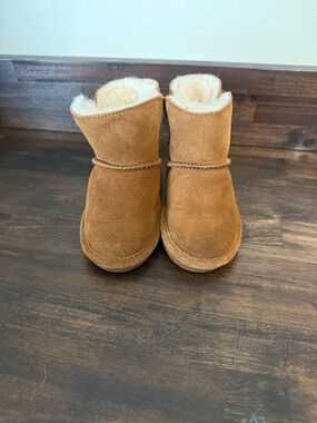 BearPaw Toddlers' Tan Faux-Suede Booties